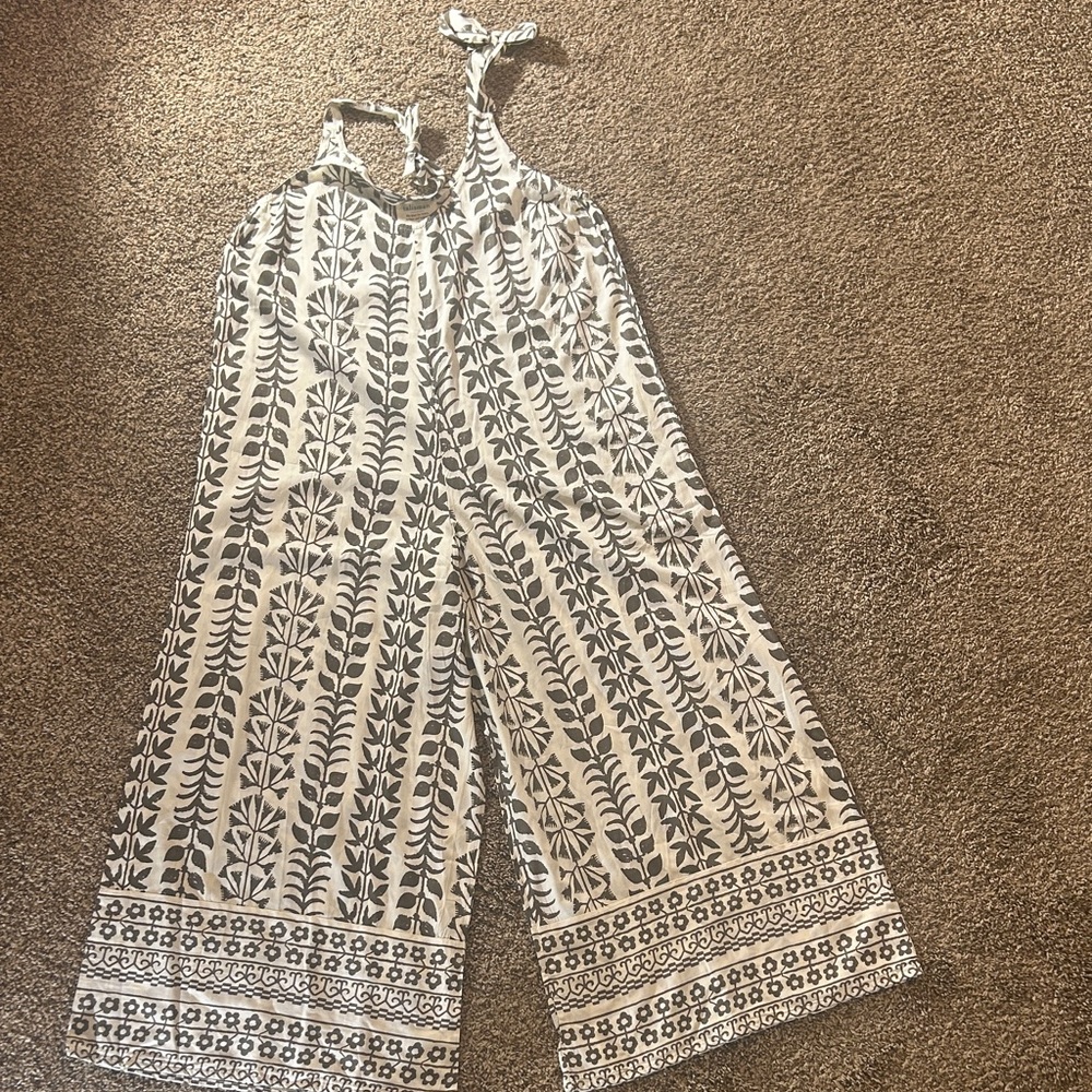 Stylish Brown and Cream Jumpsuit